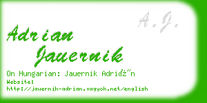 adrian jauernik business card